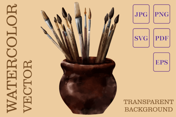 Art Brushes in a Pot: Vector Watercolor Review
