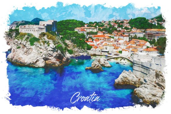 Croatia Watercolor Poster: Illustrations Review