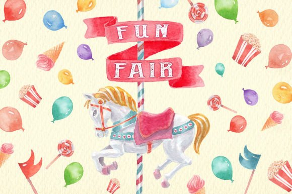 Fun Fair Circus Watercolor Clipart Review