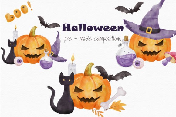 Halloween Watercolor Clipart Pumpkin Png Review