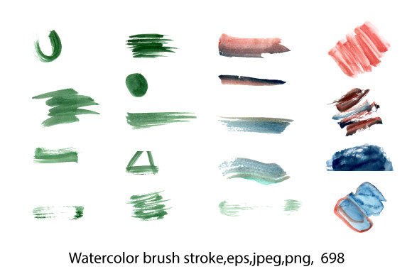 Watercolor Brush Stroke Bundle 698 Review