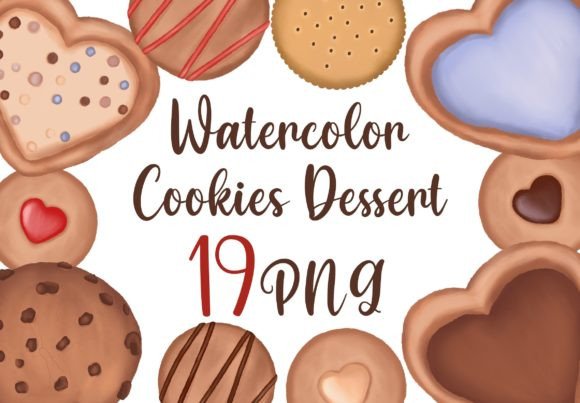 Watercolor Cookies Dessert PNG Clipart Review