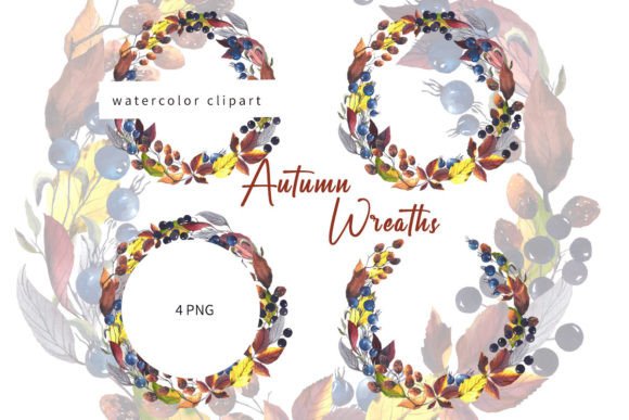 Watercolor Leaves Clipart: Autumn Illustrations