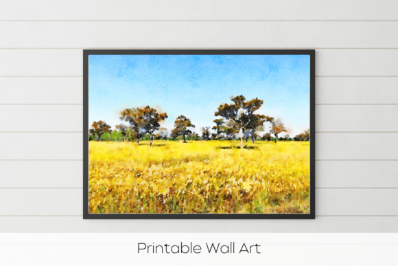 Watercolor Rice Field Illustrations Review