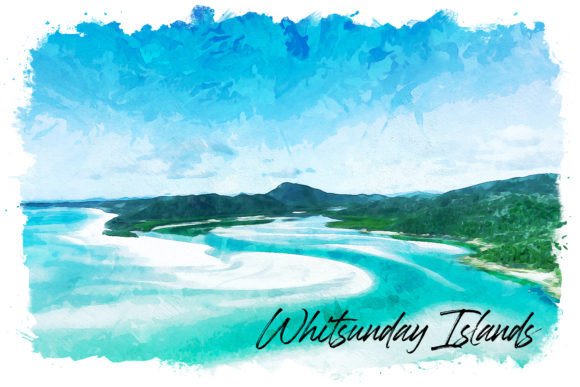 Whitsunday Islands Watercolor Poster Review